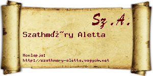 Szathmáry Aletta névjegykártya