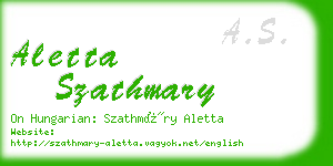 aletta szathmary business card